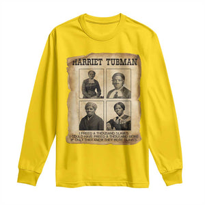 Vintage Harriet Tubman Poster Long Sleeve Shirt I Freed A Thousand People TS12 Daisy Print Your Wear