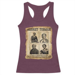 Vintage Harriet Tubman Poster Racerback Tank Top I Freed A Thousand People TS12 Maroon Print Your Wear