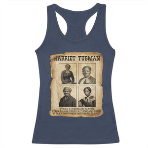 Vintage Harriet Tubman Poster Racerback Tank Top I Freed A Thousand People TS12 Navy Print Your Wear