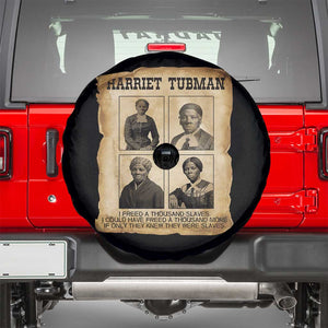 Vintage Harriet Tubman Poster Spare Tire Cover I Freed A Thousand People TS12 Black Print Your Wear