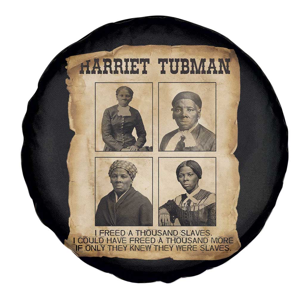 Vintage Harriet Tubman Poster Spare Tire Cover I Freed A Thousand People TS12 Print Your Wear