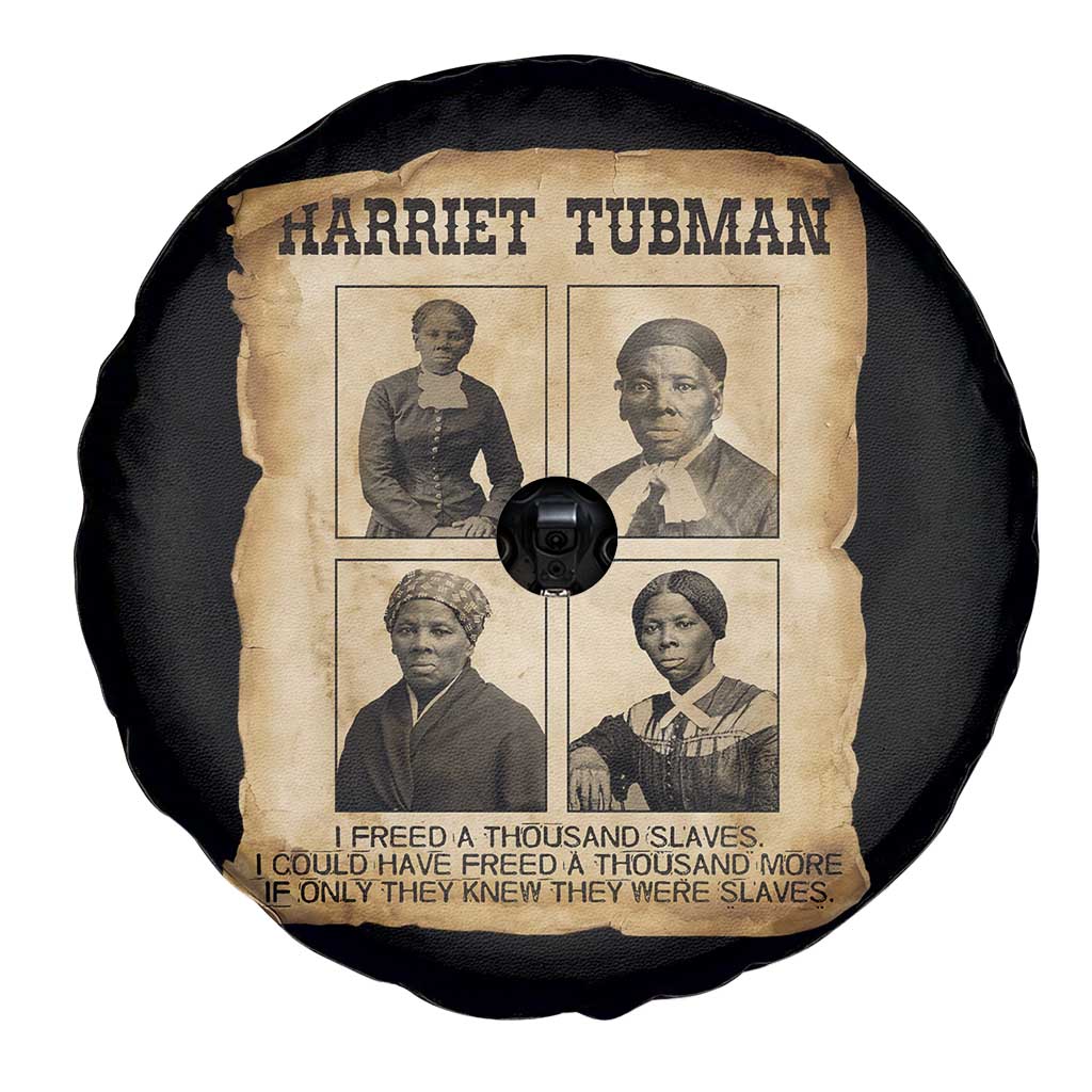 Vintage Harriet Tubman Poster Spare Tire Cover I Freed A Thousand People TS12 Print Your Wear