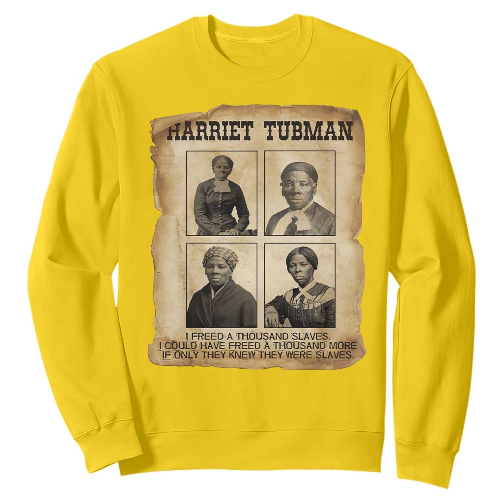 Vintage Harriet Tubman Poster Sweatshirt I Freed A Thousand People TS12 Daisy Print Your Wear