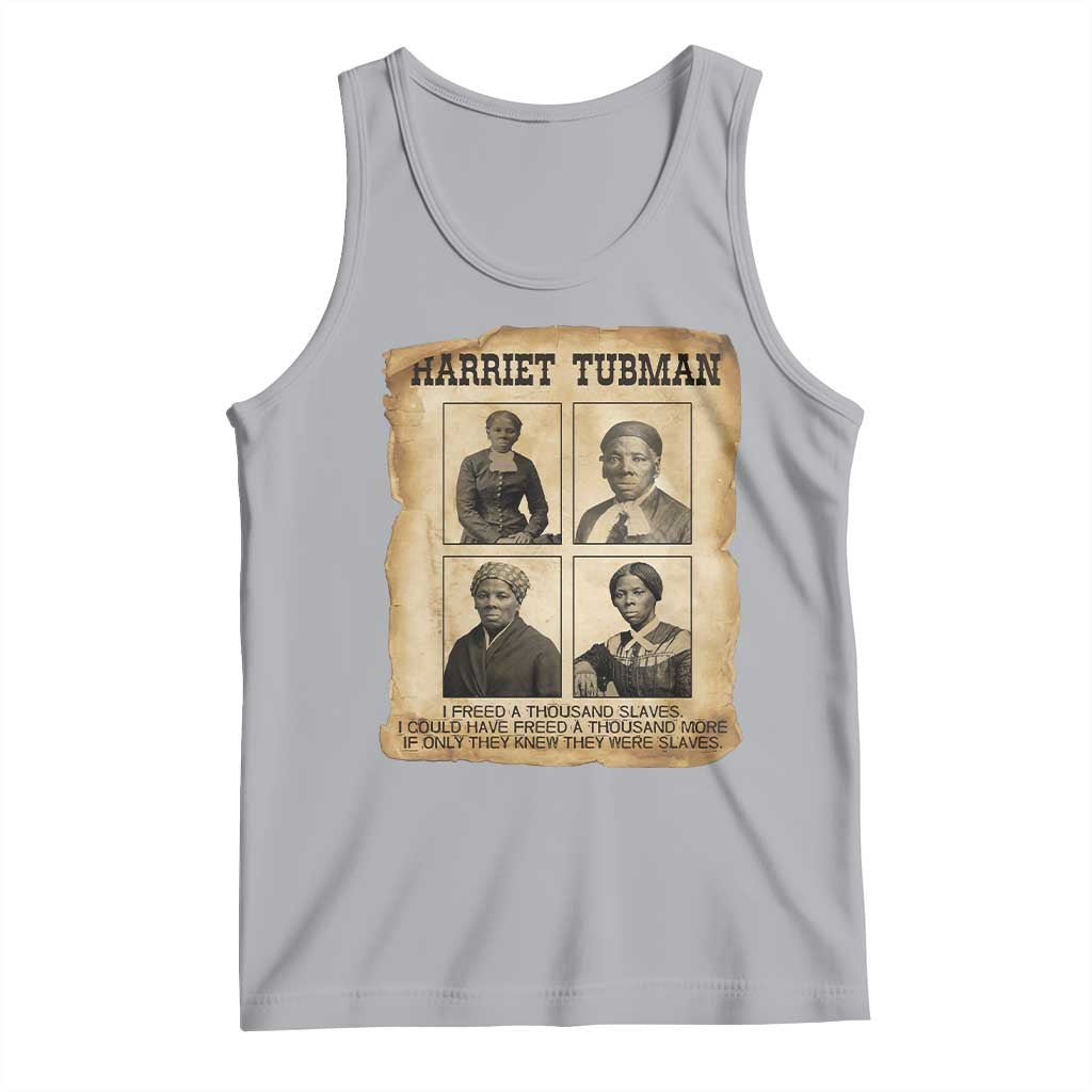 Vintage Harriet Tubman Poster Tank Top I Freed A Thousand People TS12 Athletic Heather Print Your Wear