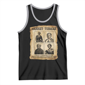 Vintage Harriet Tubman Poster Tank Top I Freed A Thousand People TS12 Black Athletic Heather Print Your Wear