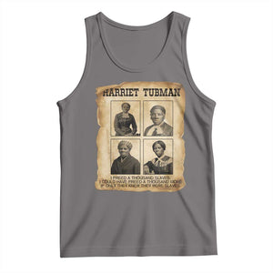 Vintage Harriet Tubman Poster Tank Top I Freed A Thousand People TS12 Deep Heather Print Your Wear
