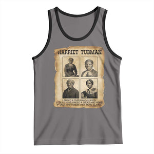 Vintage Harriet Tubman Poster Tank Top I Freed A Thousand People TS12 Deep Heather Black Print Your Wear
