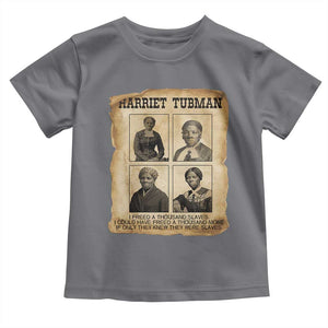 Vintage Harriet Tubman Poster Toddler T Shirt I Freed A Thousand People TS12 Charcoal Print Your Wear