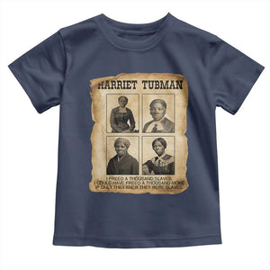Vintage Harriet Tubman Poster Toddler T Shirt I Freed A Thousand People TS12 Navy Print Your Wear
