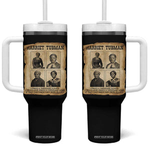 Vintage Harriet Tubman Poster Tumbler With Handle I Freed A Thousand People TS12 One Size: 40 oz Black Print Your Wear
