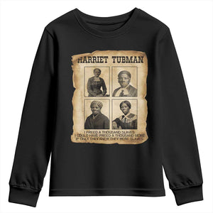 Vintage Harriet Tubman Poster Youth Sweatshirt I Freed A Thousand People TS12 Black Print Your Wear