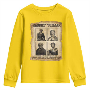 Vintage Harriet Tubman Poster Youth Sweatshirt I Freed A Thousand People TS12 Daisy Print Your Wear