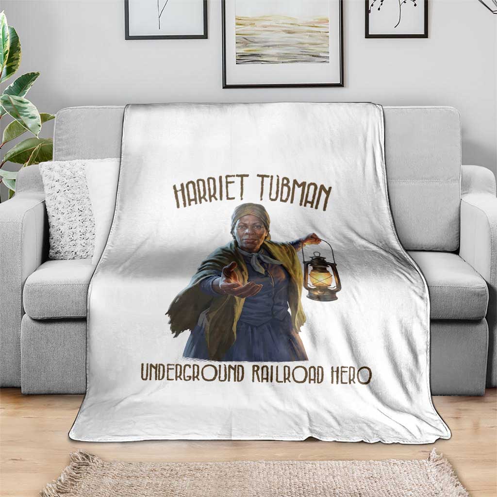 Harriet Tubman Throw Blanket Underground Railroad Hero Black History Month Gift TS12 Print Your Wear