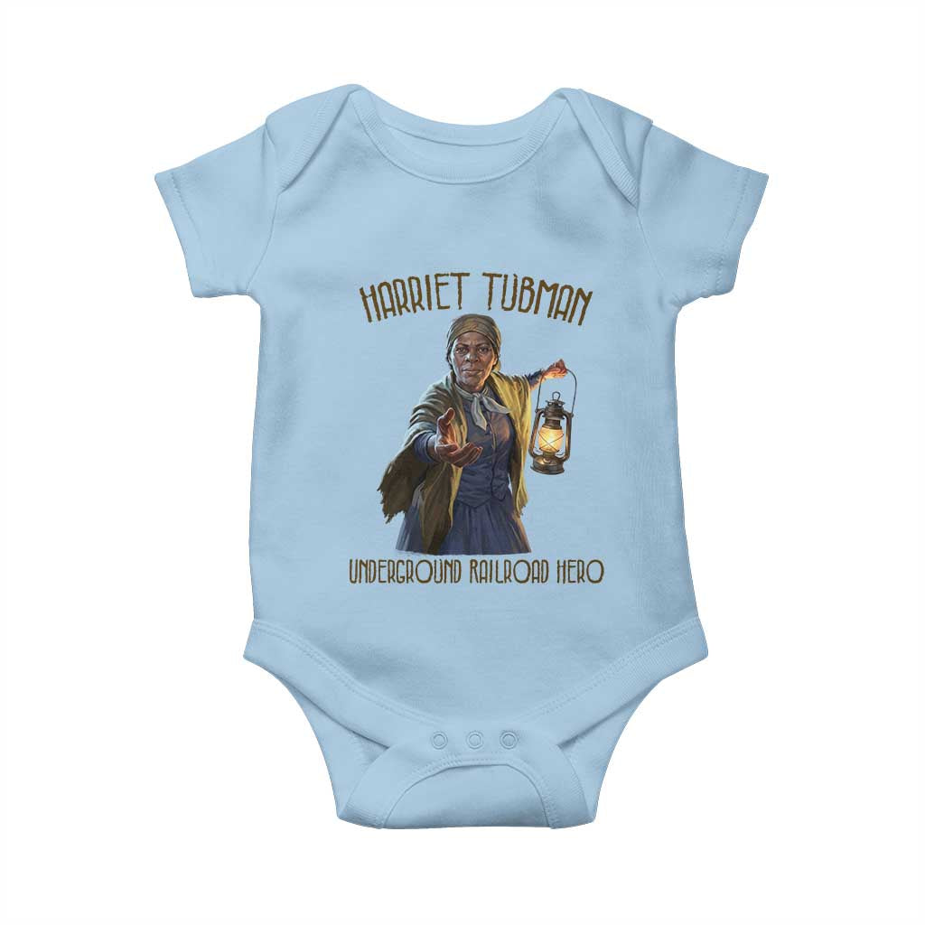 Harriet Tubman Baby Onesie Underground Railroad Hero Black History Month Gift TS12 Light Blue Print Your Wear