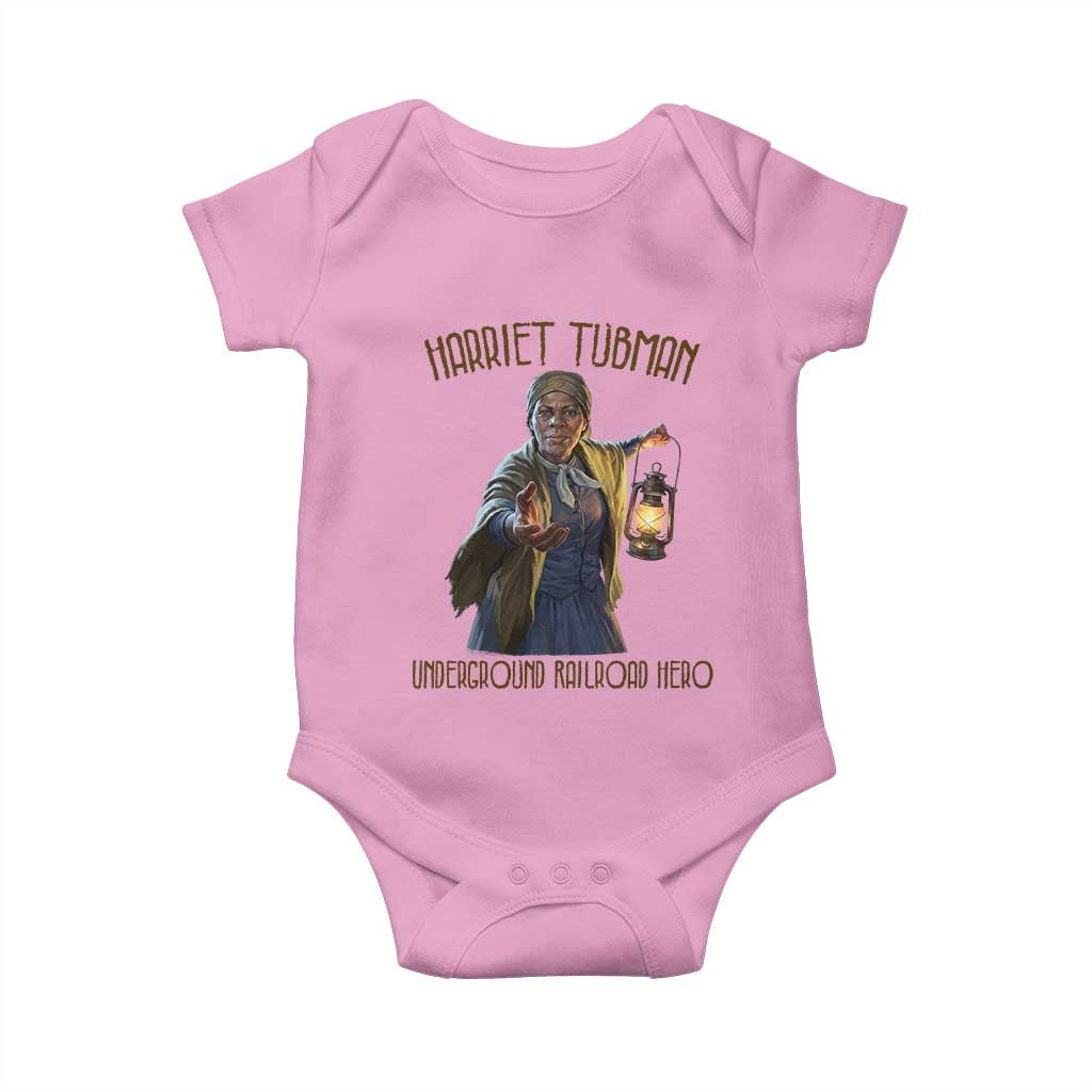 Harriet Tubman Baby Onesie Underground Railroad Hero Black History Month Gift TS12 Light Pink Print Your Wear