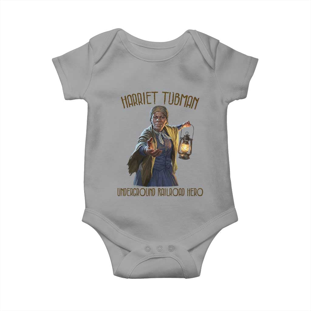 Harriet Tubman Baby Onesie Underground Railroad Hero Black History Month Gift TS12 Sport Gray Print Your Wear