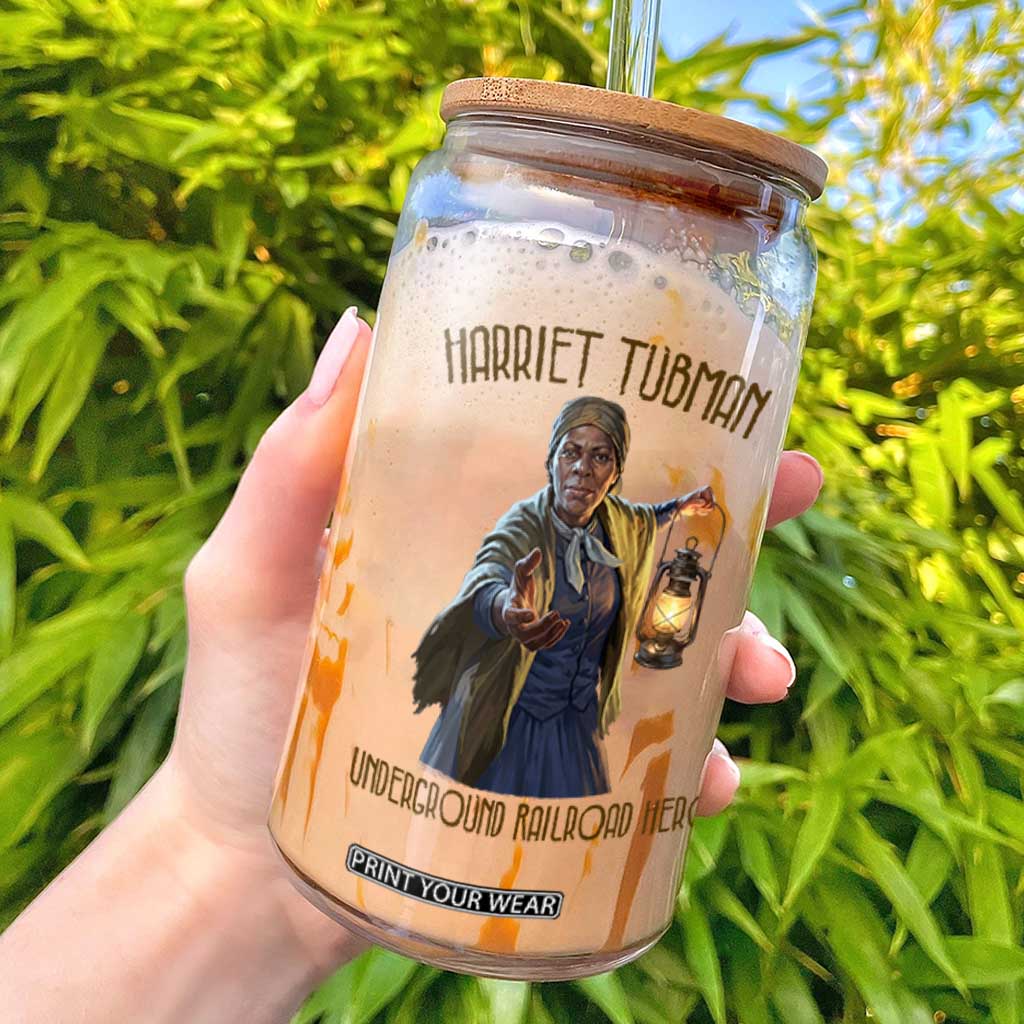 Harriet Tubman Glass Can Underground Railroad Hero Black History Month Gift TS12 White Print Your Wear