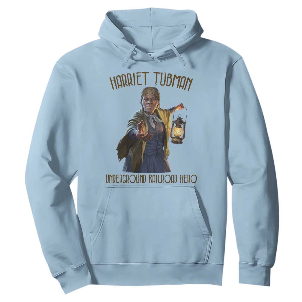 Harriet Tubman Hoodie Underground Railroad Hero Black History Month Gift TS12 Light Blue Print Your Wear