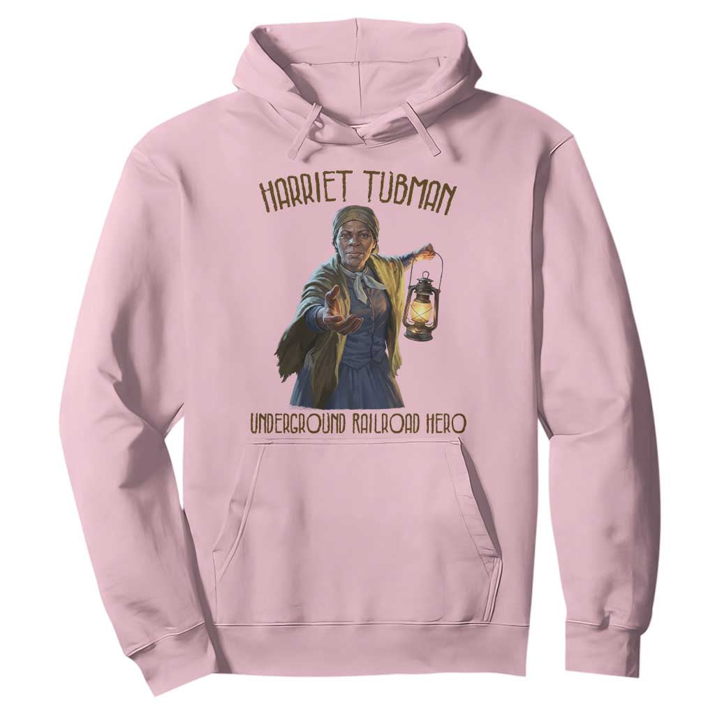Harriet Tubman Hoodie Underground Railroad Hero Black History Month Gift TS12 Light Pink Print Your Wear