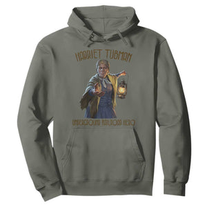 Harriet Tubman Hoodie Underground Railroad Hero Black History Month Gift TS12 Military Green Print Your Wear