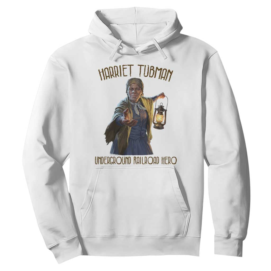Harriet Tubman Hoodie Underground Railroad Hero Black History Month Gift TS12 White Print Your Wear