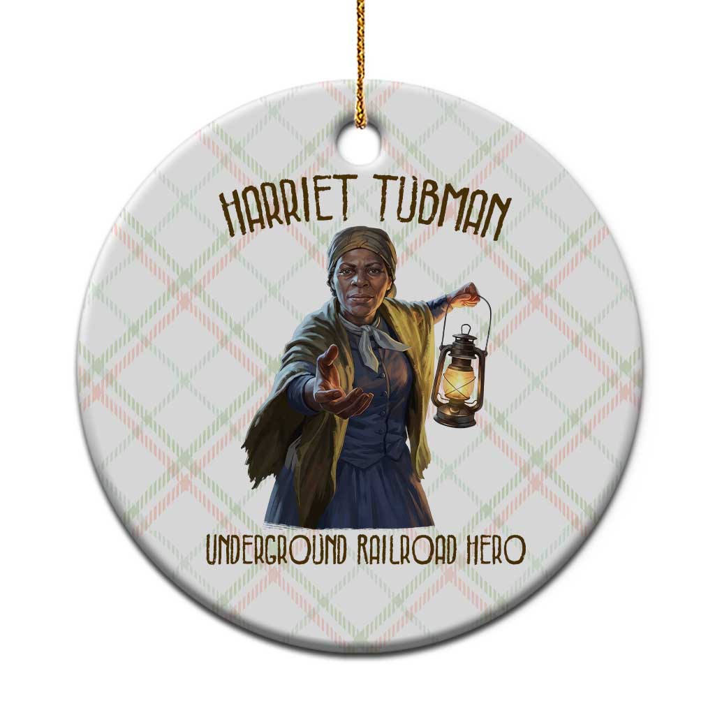 Harriet Tubman Ceramic Ornament Underground Railroad Hero Black History Month Gift TS12 1pc Christmas Plaid Print Your Wear