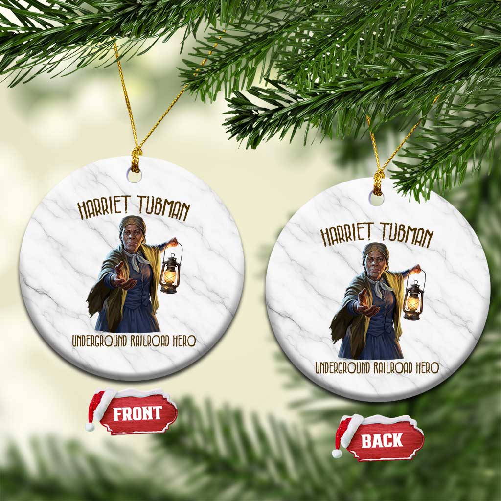 Harriet Tubman Ceramic Ornament Underground Railroad Hero Black History Month Gift TS12 1pc White Marble Print Your Wear