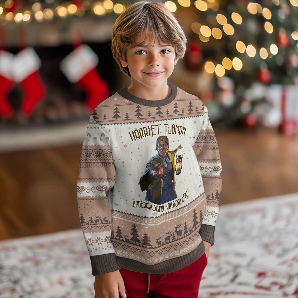 Harriet Tubman Ugly Christmas Sweater Underground Railroad Hero Black History Month Gift TS12 Mocha Mousse Print Your Wear