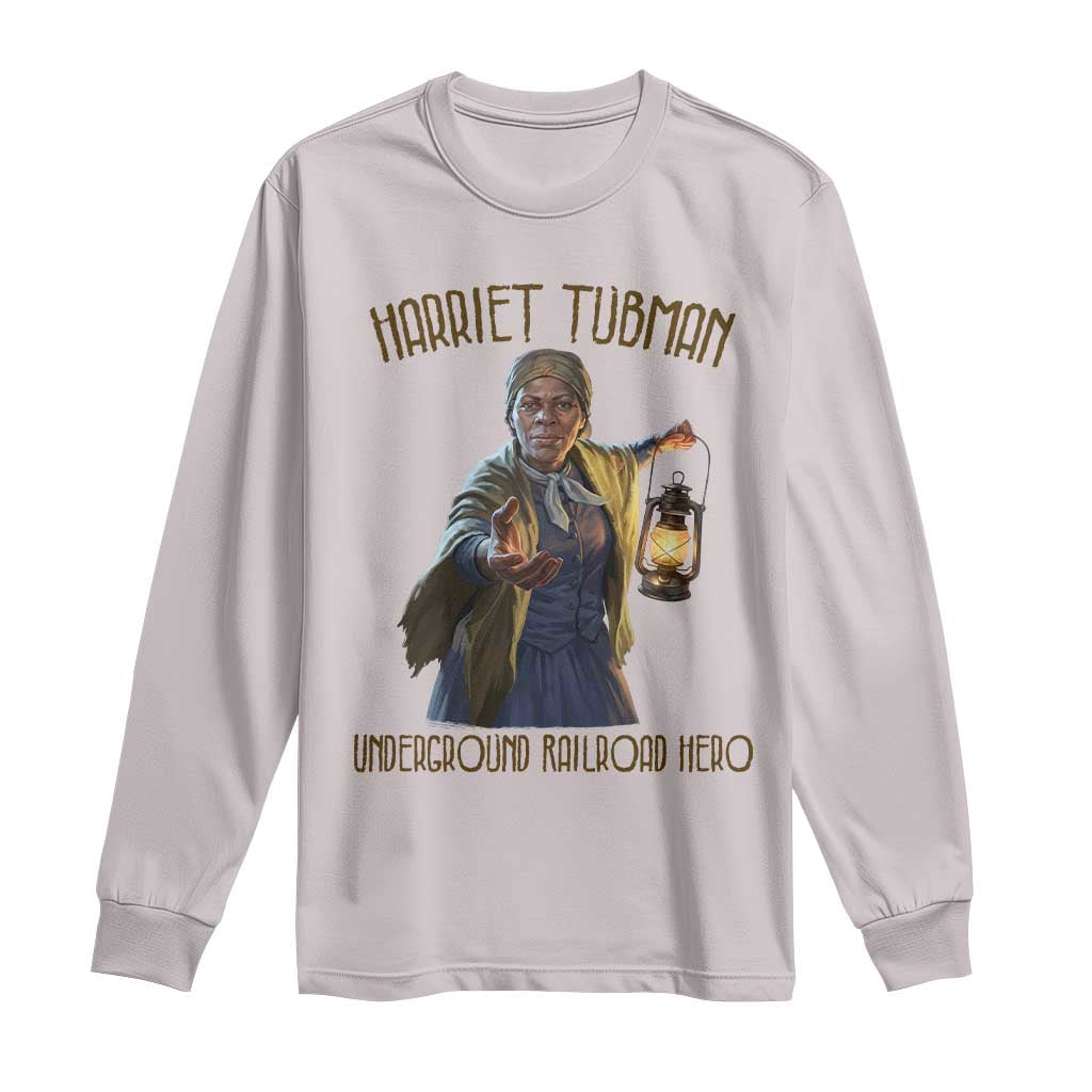 Harriet Tubman Long Sleeve Shirt Underground Railroad Hero Black History Month Gift TS12 Ice Gray Print Your Wear