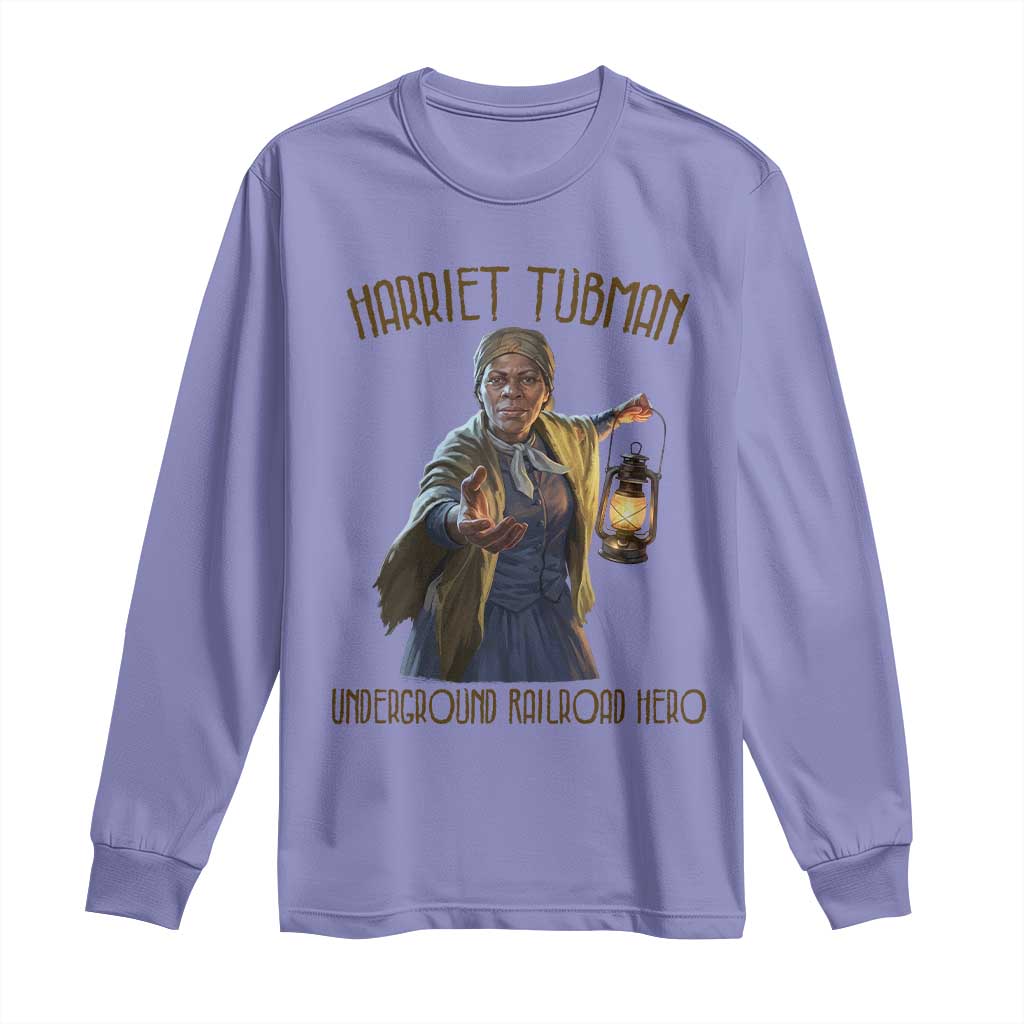 Harriet Tubman Long Sleeve Shirt Underground Railroad Hero Black History Month Gift TS12 Violet Print Your Wear