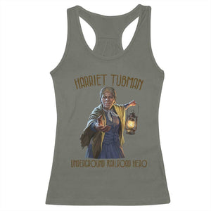 Harriet Tubman Racerback Tank Top Underground Railroad Hero Black History Month Gift TS12 Military Green Print Your Wear