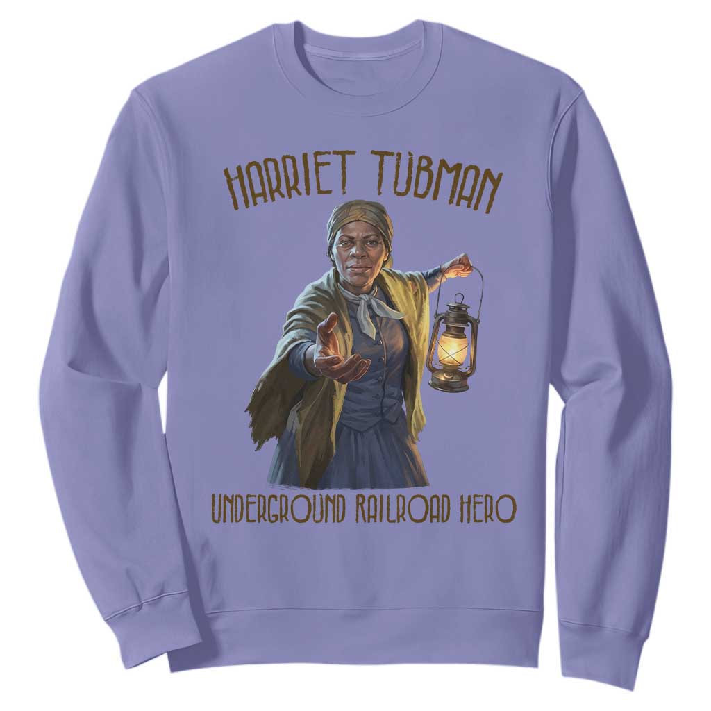 Harriet Tubman Sweatshirt Underground Railroad Hero Black History Month Gift TS12 Violet Print Your Wear