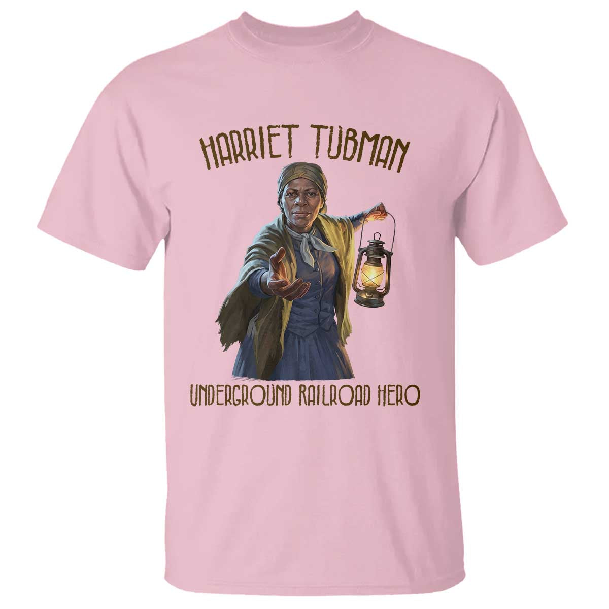 Harriet Tubman T Shirt Underground Railroad Hero Black History Month Gift TS12 Light Pink Print Your Wear
