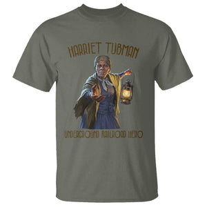 Harriet Tubman T Shirt Underground Railroad Hero Black History Month Gift TS12 Military Green Print Your Wear