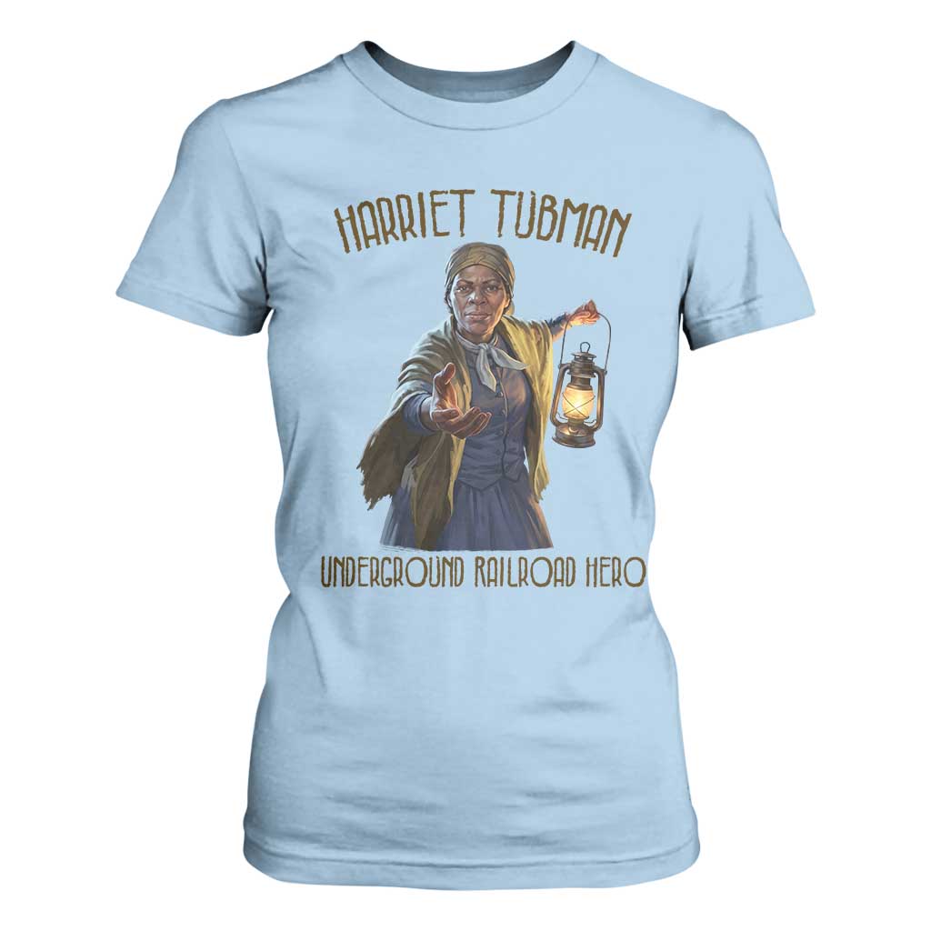 Harriet Tubman T Shirt For Women Underground Railroad Hero Black History Month Gift TS12 Light Blue Print Your Wear