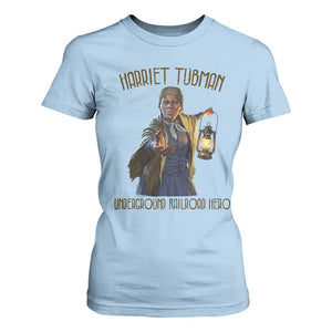 Harriet Tubman T Shirt For Women Underground Railroad Hero Black History Month Gift TS12 Light Blue Print Your Wear