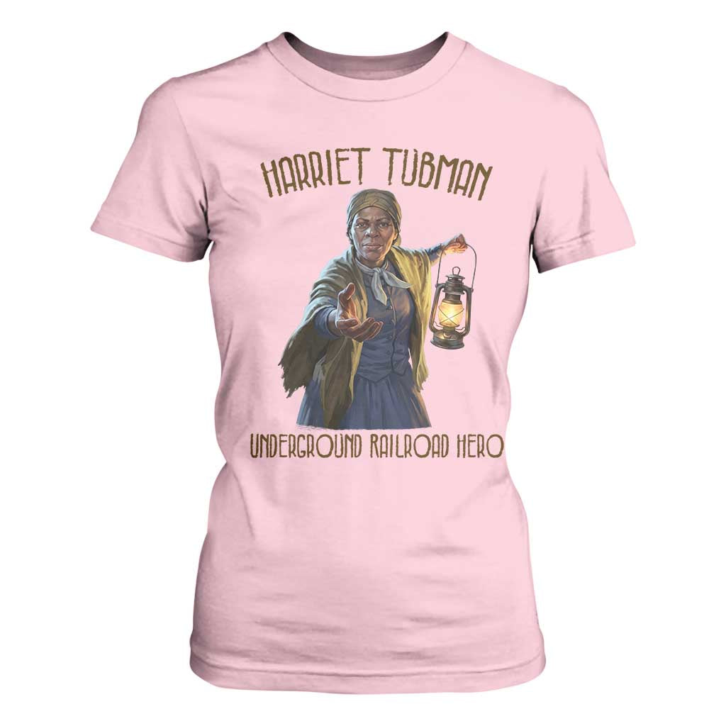 Harriet Tubman T Shirt For Women Underground Railroad Hero Black History Month Gift TS12 Light Pink Print Your Wear