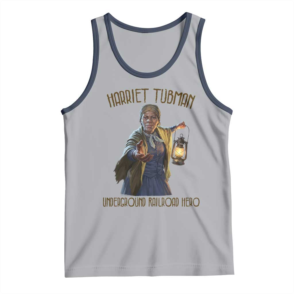 Harriet Tubman Tank Top Underground Railroad Hero Black History Month Gift TS12 Athletic Heather Navy Print Your Wear