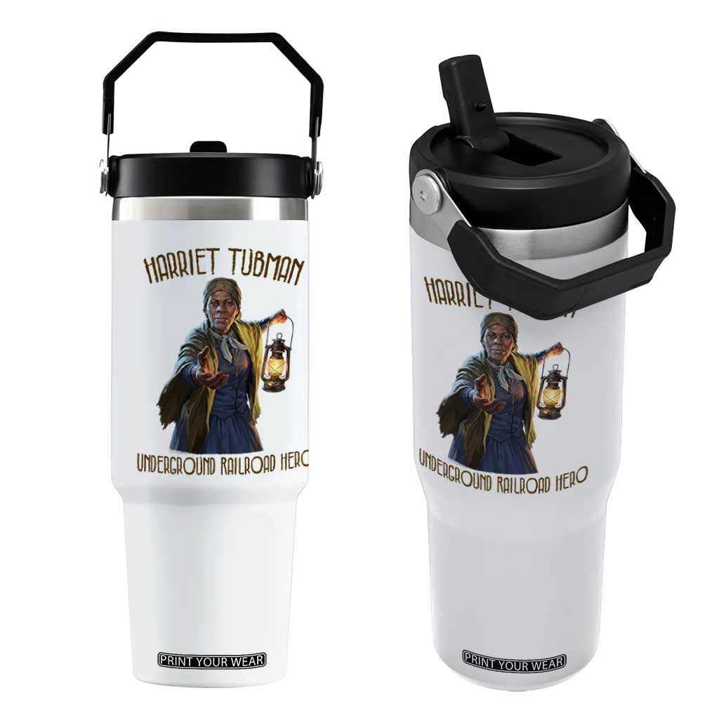 Harriet Tubman Flip Straw Tumbler Underground Railroad Hero Black History Month Gift TS12 One Size: 30 oz White Print Your Wear