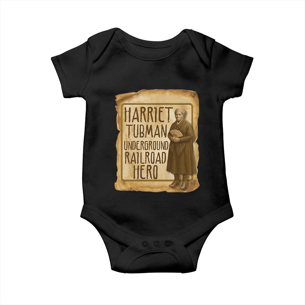 Underground Railroad Hero Harriet Tubman Baby Onesie Feminist History Gift TS12 Black Print Your Wear