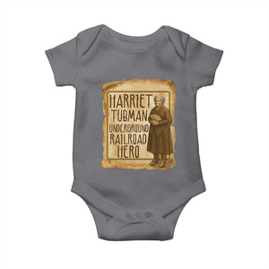 Underground Railroad Hero Harriet Tubman Baby Onesie Feminist History Gift TS12 Charcoal Print Your Wear