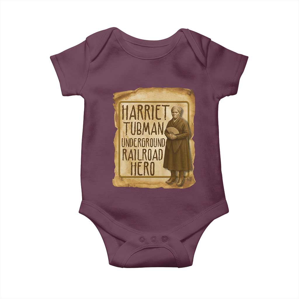 Underground Railroad Hero Harriet Tubman Baby Onesie Feminist History Gift TS12 Maroon Print Your Wear