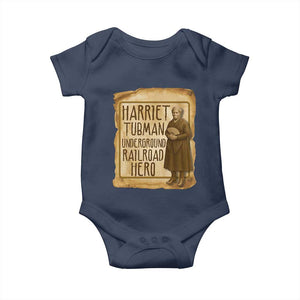 Underground Railroad Hero Harriet Tubman Baby Onesie Feminist History Gift TS12 Navy Print Your Wear