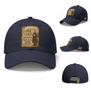 Underground Railroad Hero Harriet Tubman Baseball Cap Feminist History Gift TS12 Baseball Cap Universal Fit Navy Print Your Wear