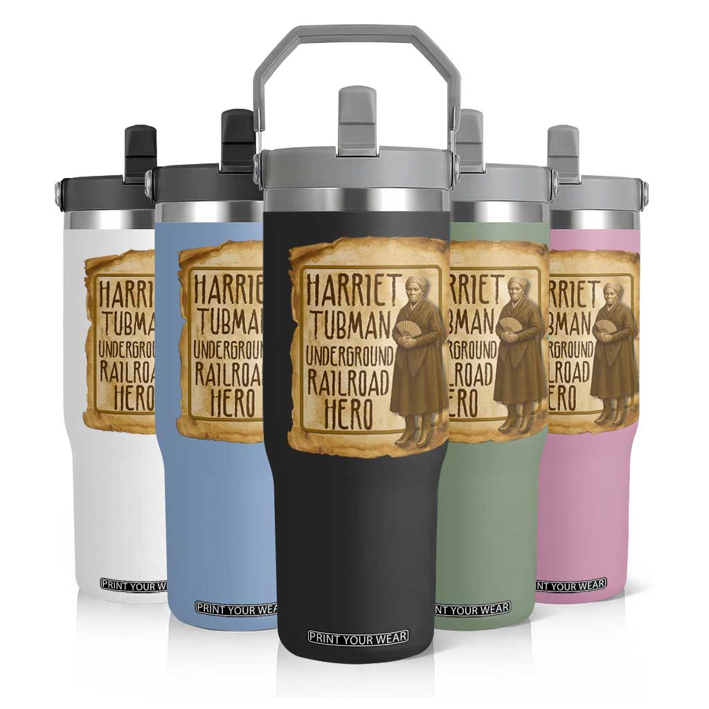 Underground Railroad Hero Harriet Tubman Flip Straw Tumbler Feminist History Gift TS12 Print Your Wear