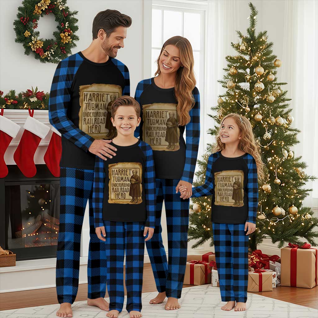 Underground Railroad Hero Harriet Tubman Plaid Pajama Set Feminist History Gift TS12 Blue Plaid Print Your Wear