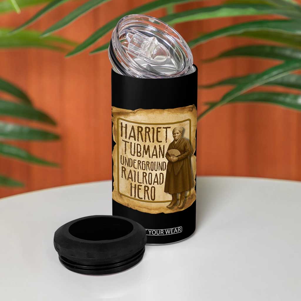 Underground Railroad Hero Harriet Tubman 4 in 1 Can Cooler Tumbler Feminist History Gift TS12 Print Your Wear