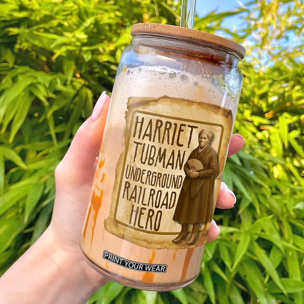 Underground Railroad Hero Harriet Tubman Glass Can Feminist History Gift TS12 Black Print Your Wear