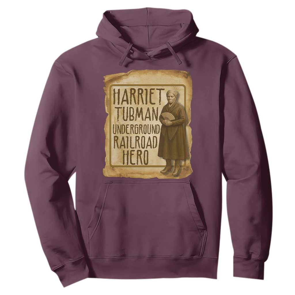 Underground Railroad Hero Harriet Tubman Hoodie Feminist History Gift TS12 Maroon Print Your Wear