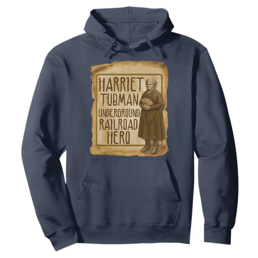 Underground Railroad Hero Harriet Tubman Hoodie Feminist History Gift TS12 Navy Print Your Wear